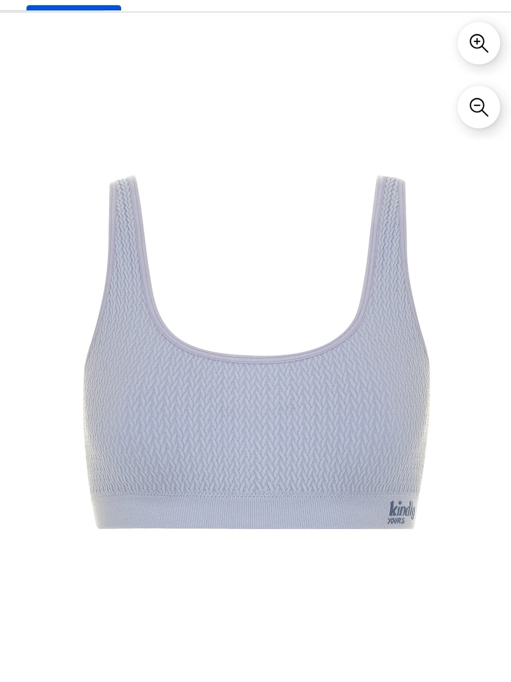 Kindly Yours  Seamless Light Blue Scoop Sports Bralette Size Small